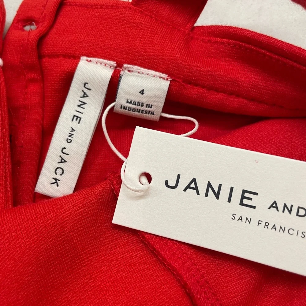Janie and Jack Red and White Jumpsuit - Picture 5 of 6